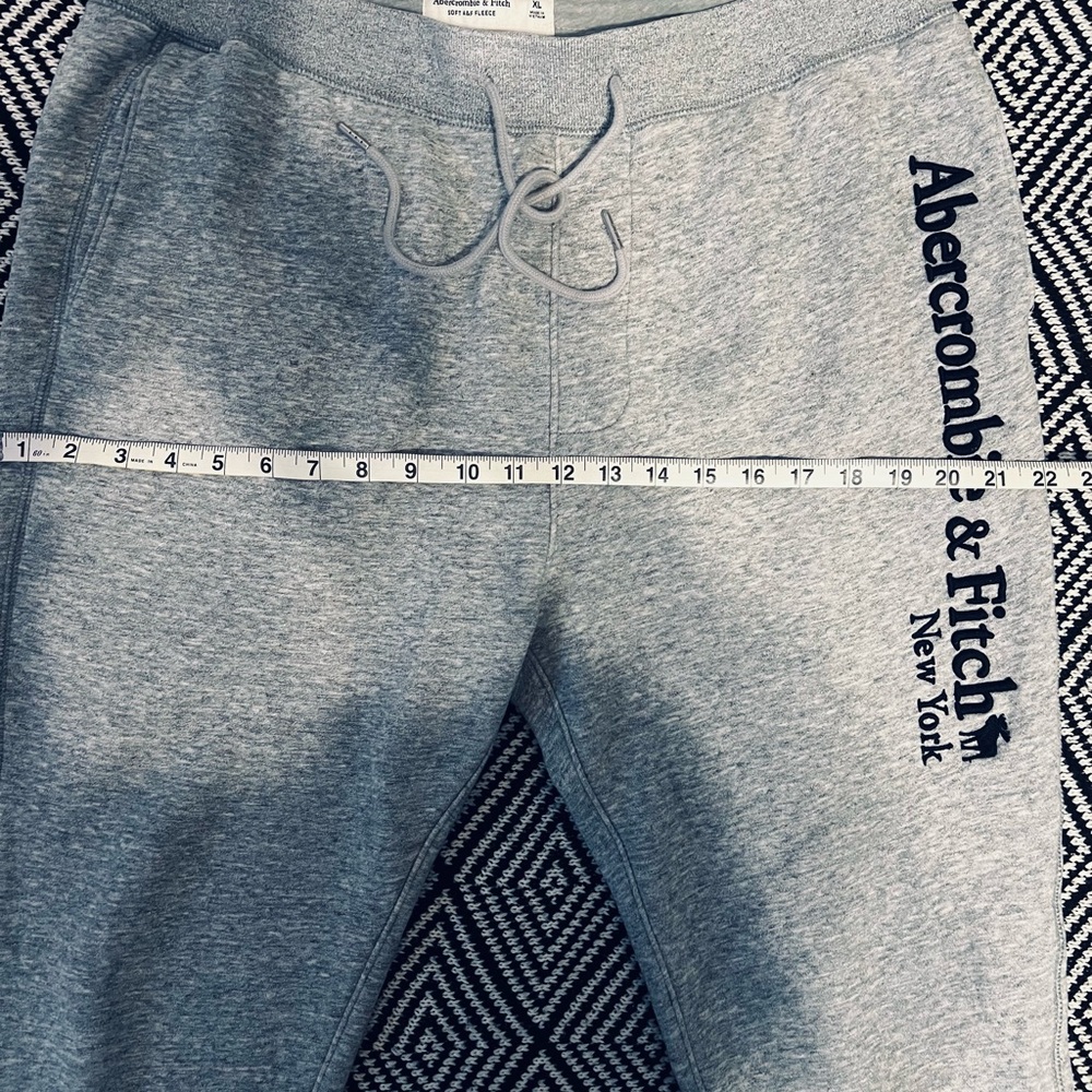 Abercrombie & Fitch Gray Sweat Joggers with Side Logo - Picture 8 of 8